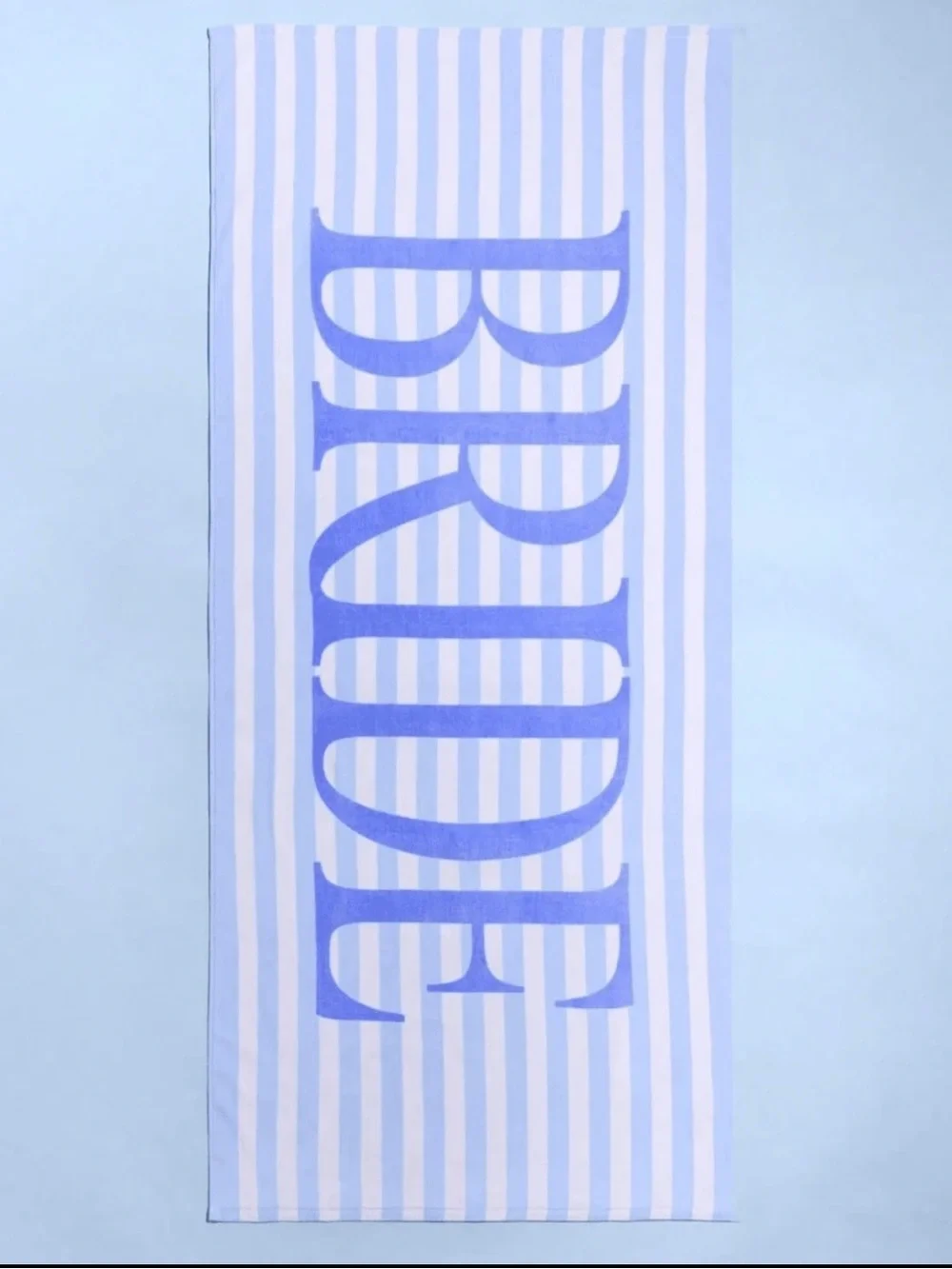 Blue Striped Bride Beach Towel